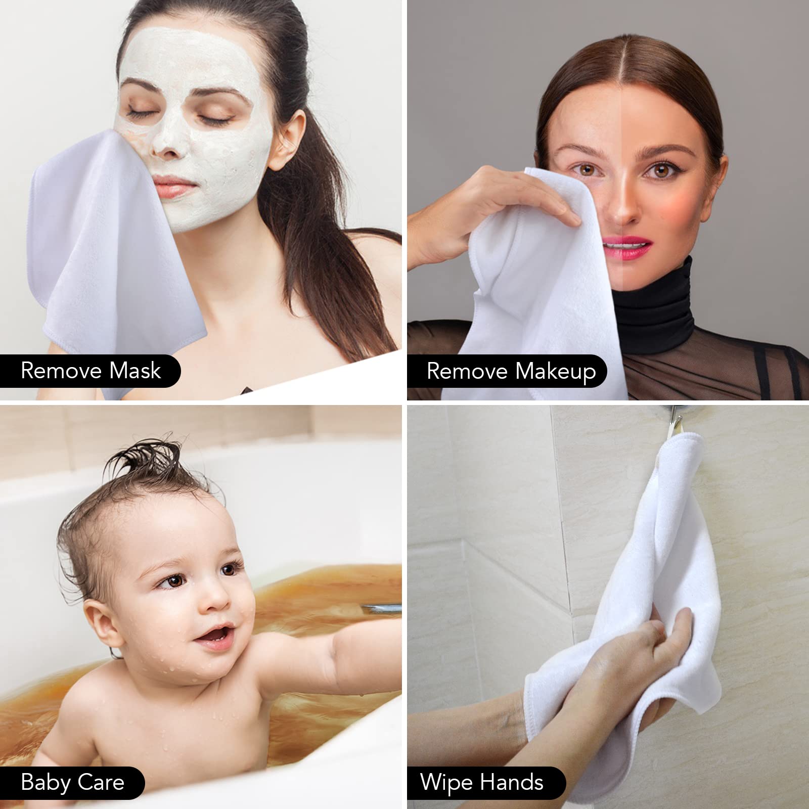 SINLAND toallas microfibra facial tamaño compacto, ideal para viaje.