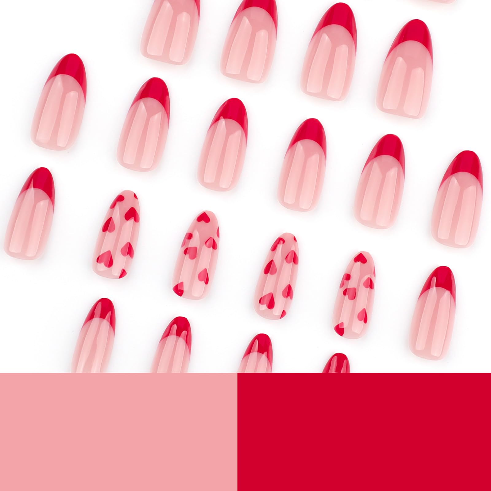 SINSEN kit 24 piezas de uñas almendra para combinar estilos
