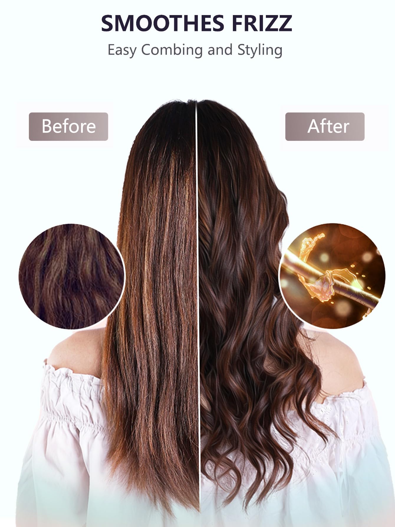 Sintario beige curl defining brush supports 2A to 4C curls for versatile results.