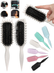 Sintario beige curl defining brush flexible nylon bristles glide through knots to reduce frizz.