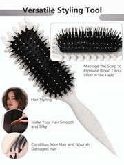 Sintario beige curl defining brush helps on wet hair for gentle shaping without pulling.