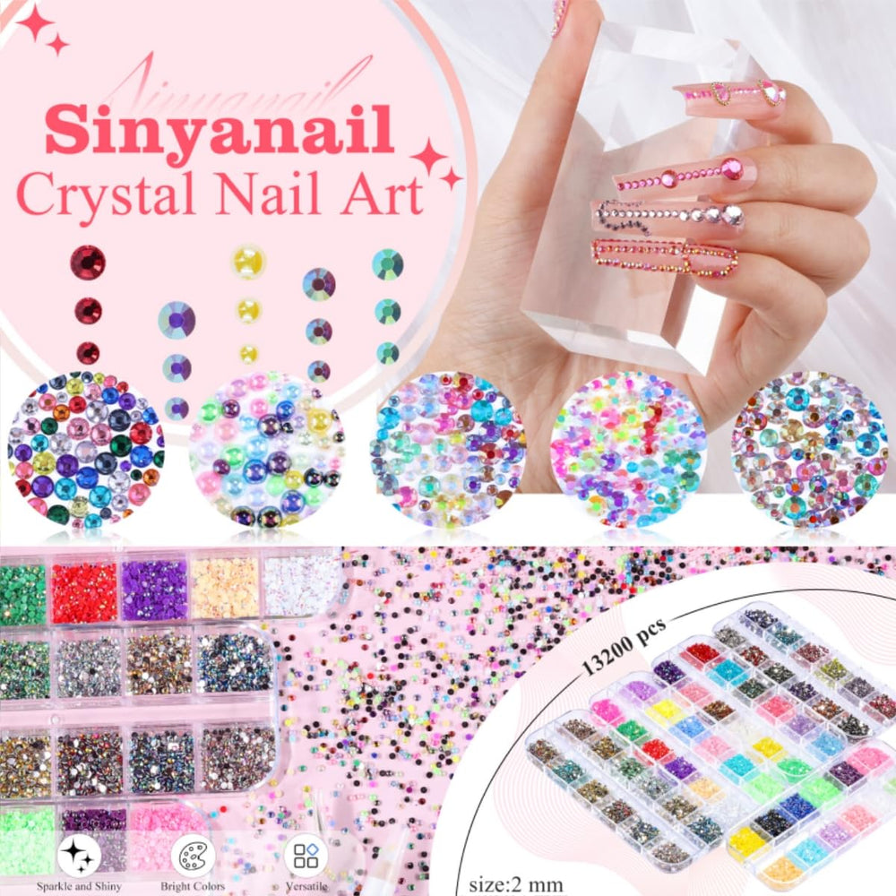Organized 12 compartment boxes from Sinyanail for easy color selection