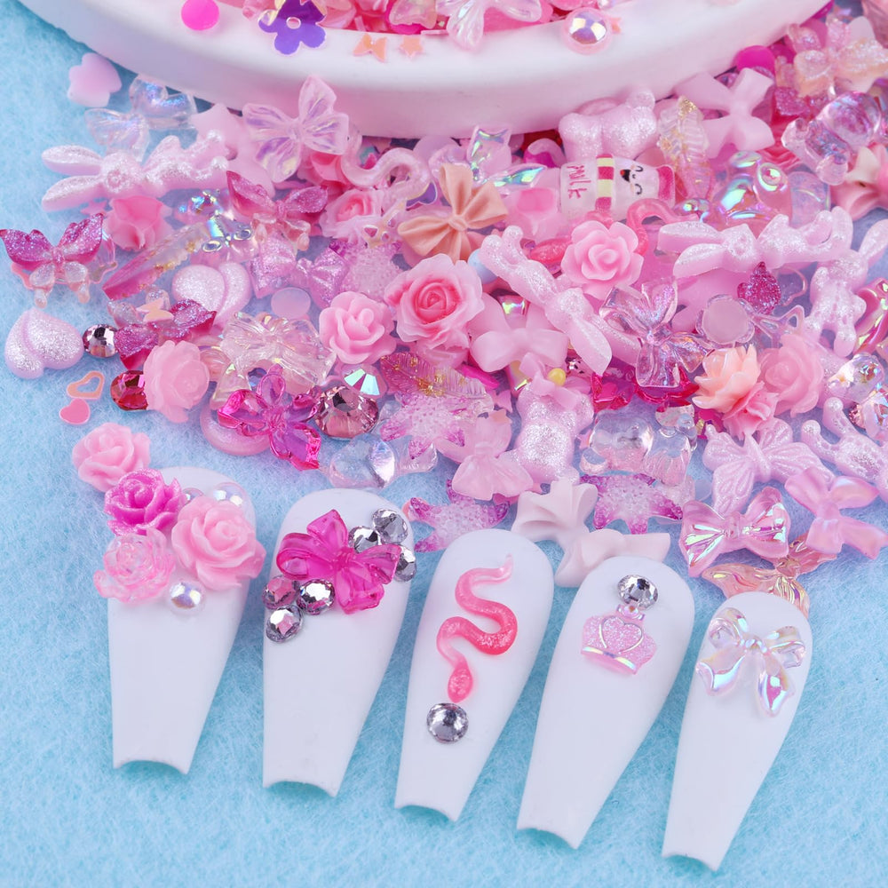 Lentejuelas y destellos para añadir glamour a uñas.