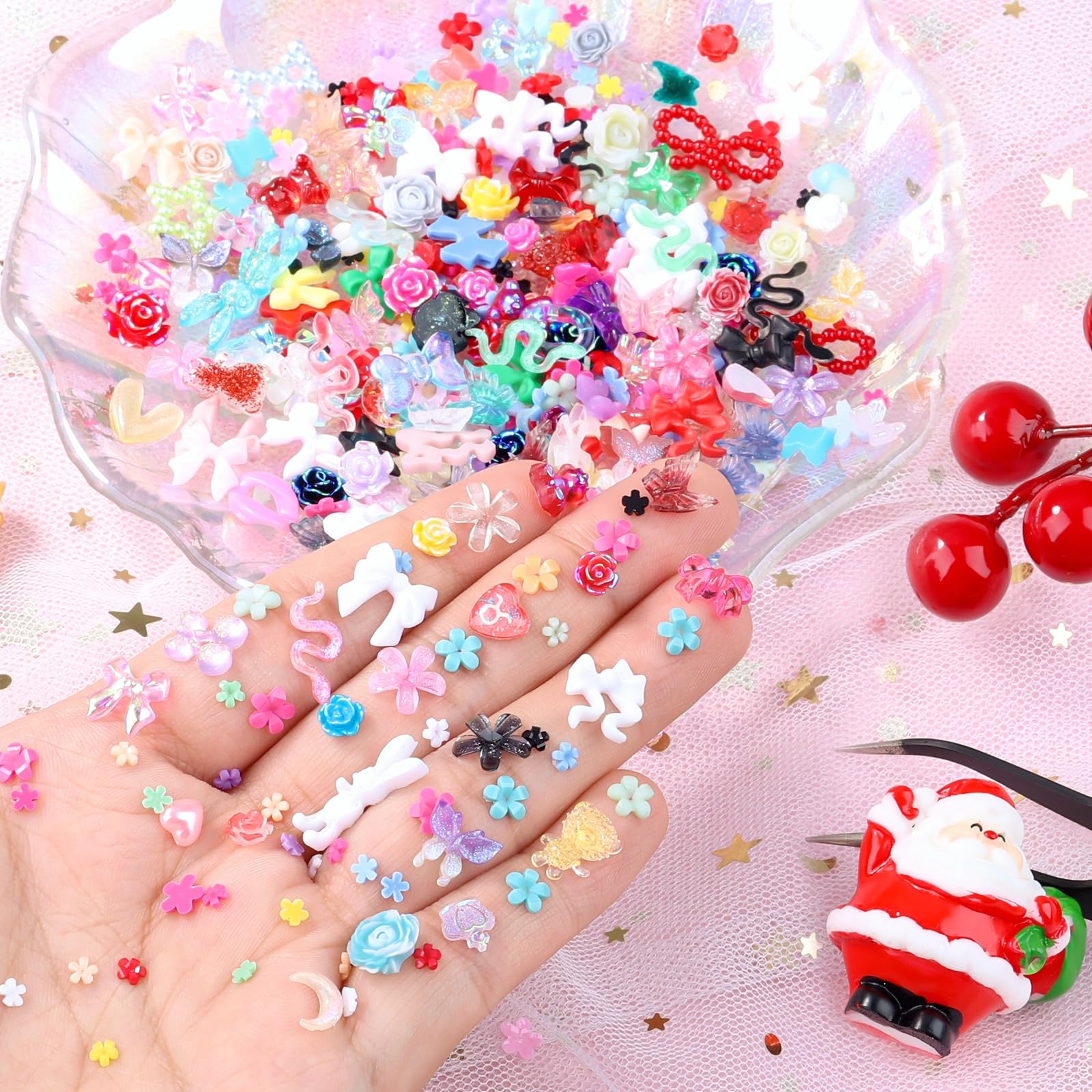 Perlas y destellos de Sinyanail para un toque glamoroso en uñas