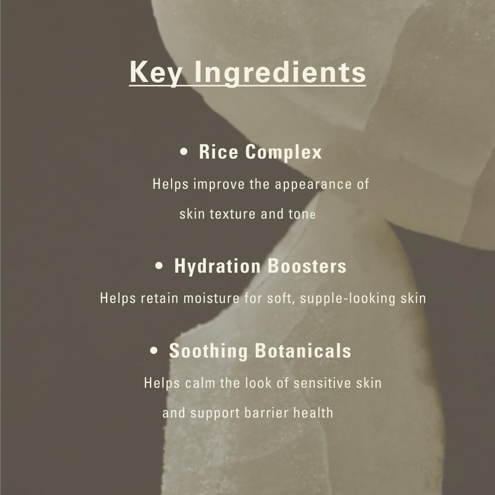SIOT Rice Jam Mask body application illustrates all-over hydration and gentle cleansing.