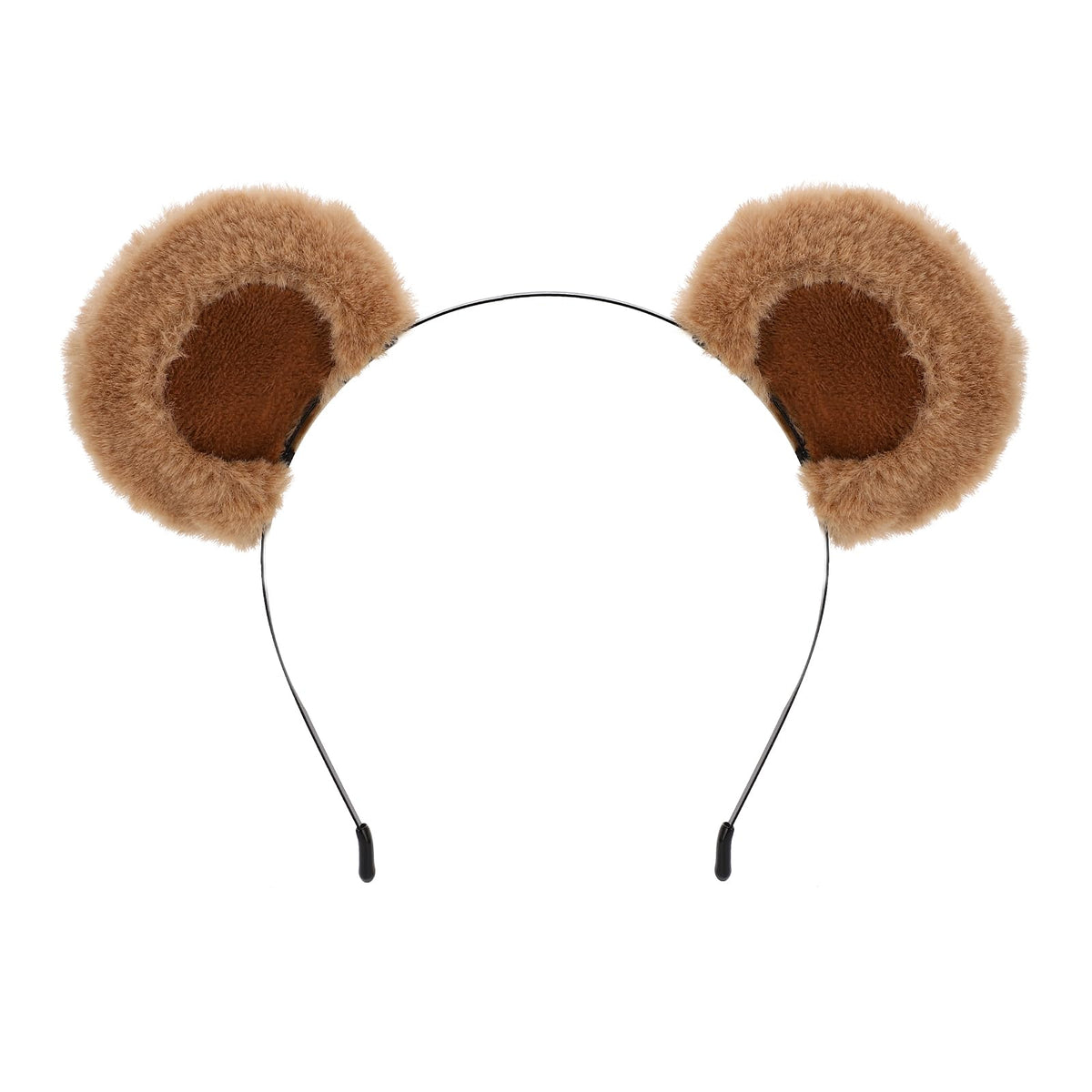 SIOTMERA Bear Ears Headband in brown keeps hair away during skincare