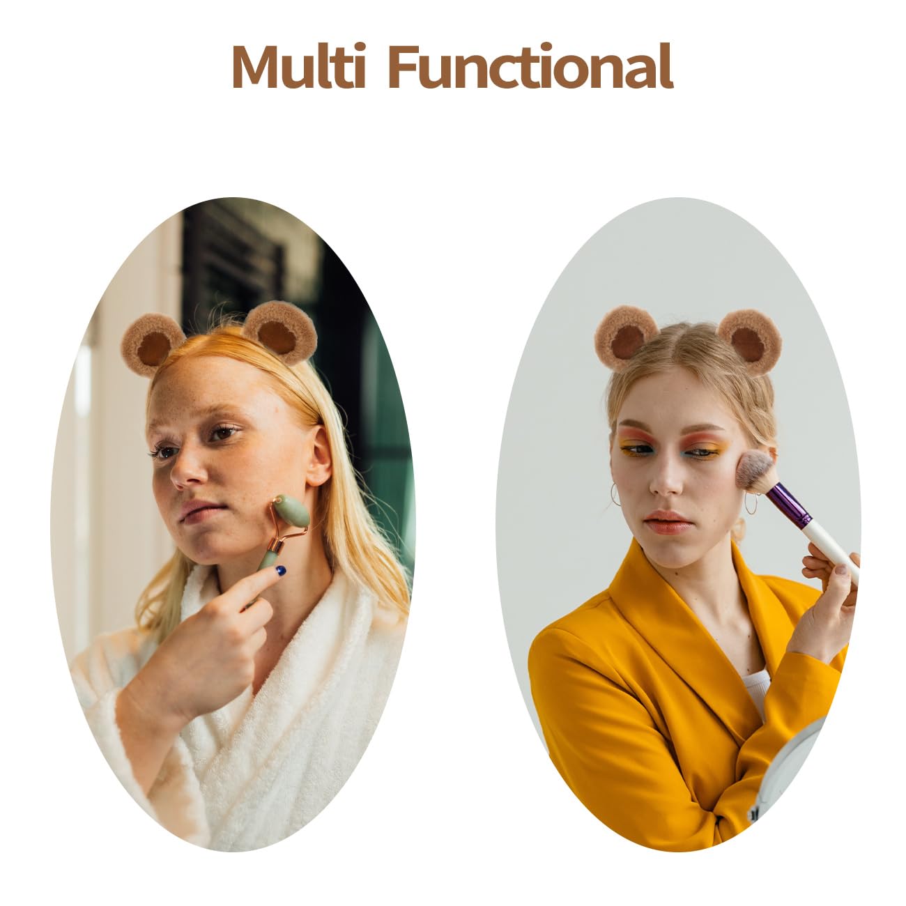 SIOTMERA Bear Ears Headband as a playful party photo accessory