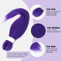 Siphis purple braids are waterproof and comfortable for all-day wear.