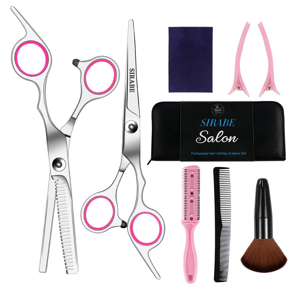 Sirabe 9-piece hair cutting kit overview for home and salon versatility.