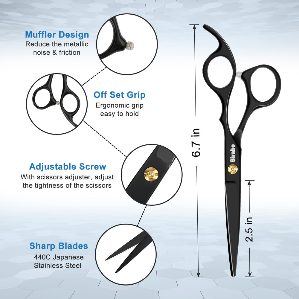 Sirabe thinning shears showing texture control for blended results.
