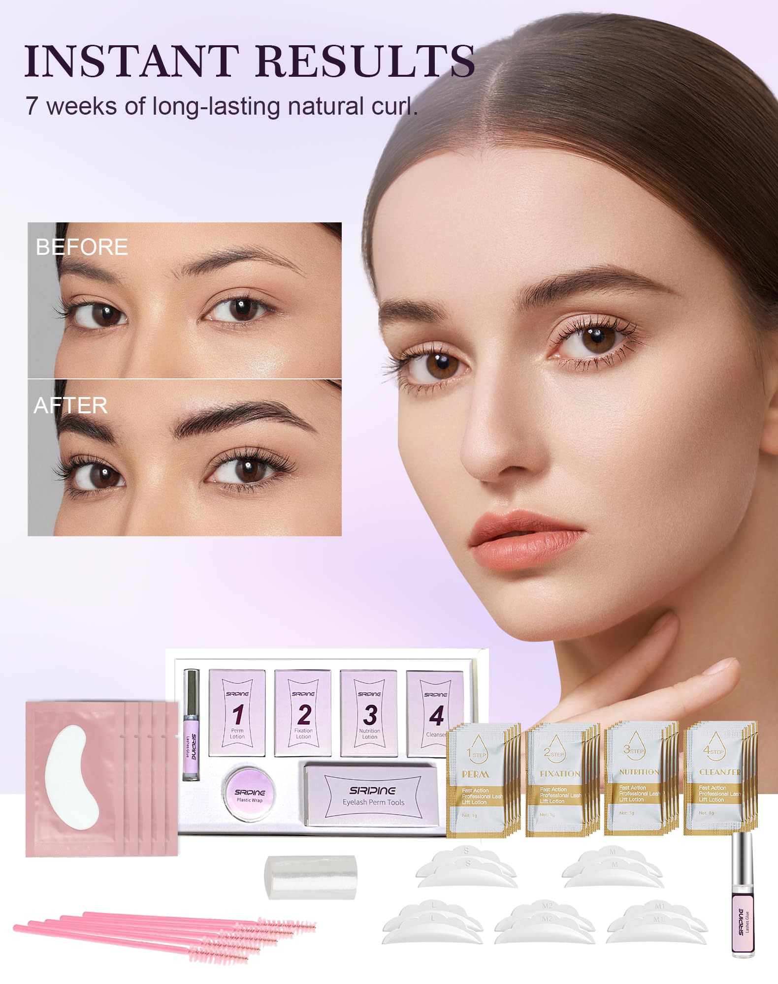 Siripine silicone lift pads enable gentler, customizable lash curl.