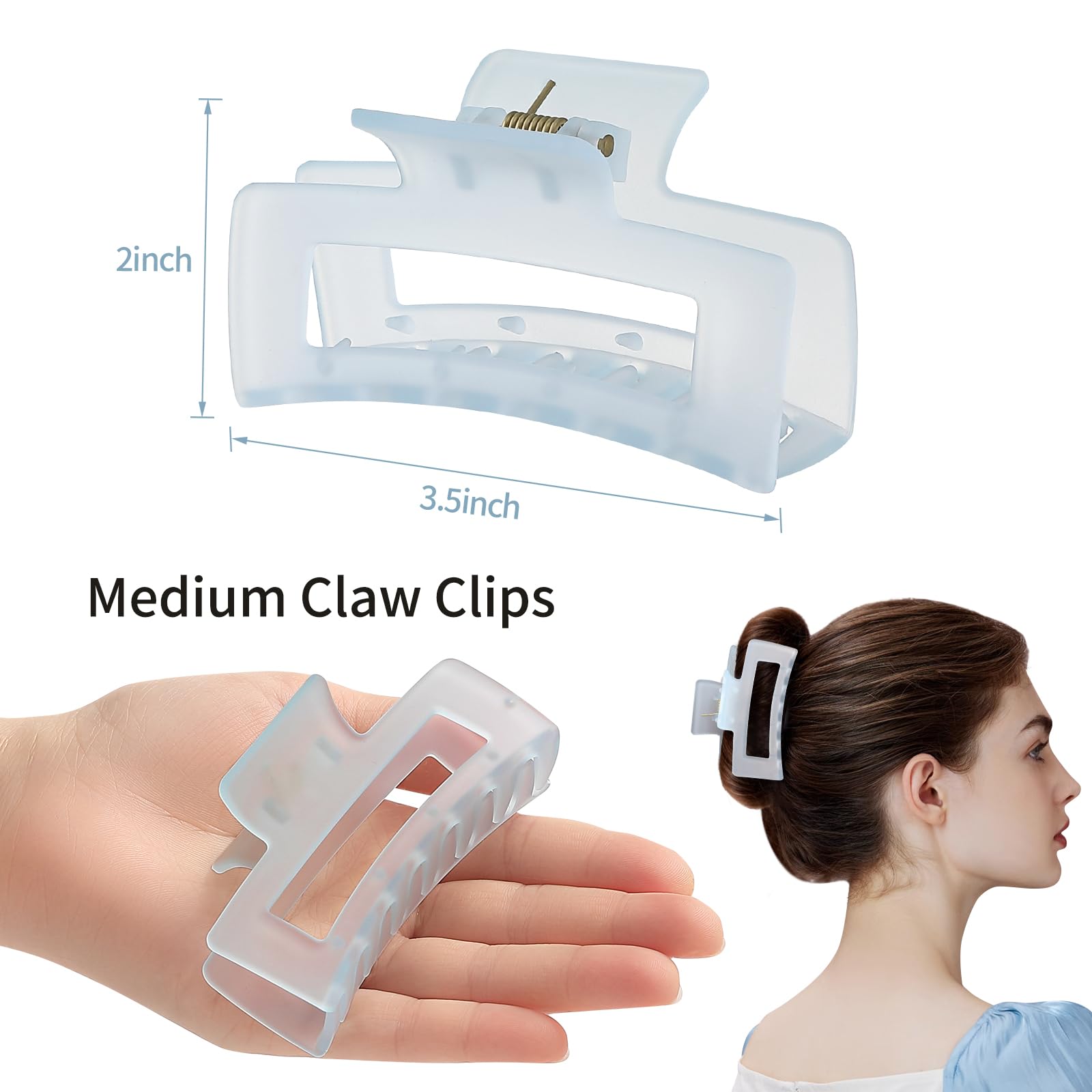 Clip Sisiaipu antideslizante de cabello, mantiene el peinado durante la rutina.