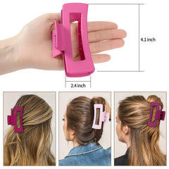 Sisiaipu clip rectangular acrílico rosa, uso diario recomendado