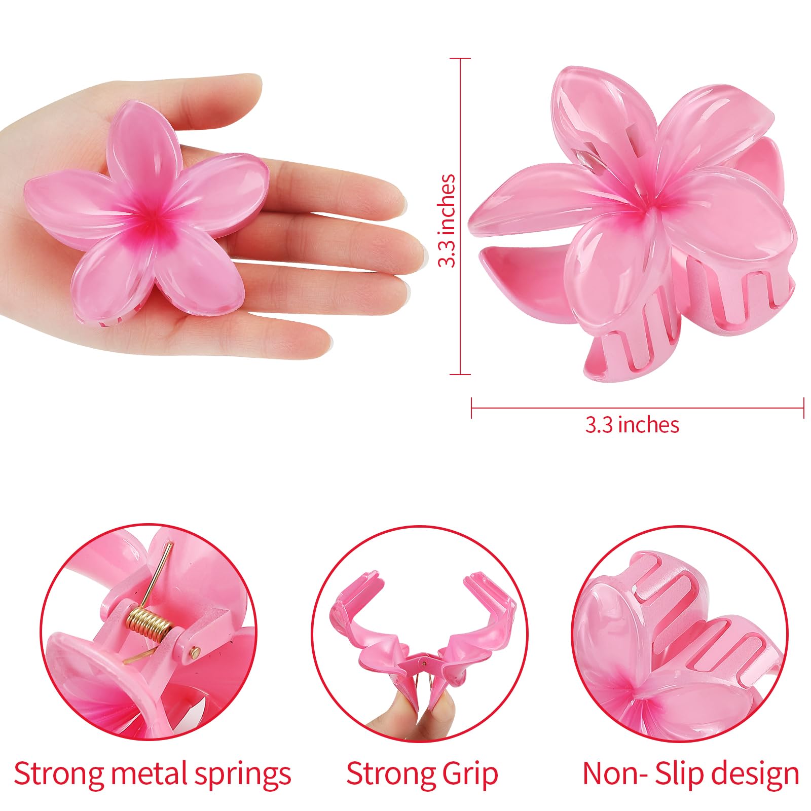 Sisiaipu clips flor hibisco tropical, color vibrante para looks veraniegos.