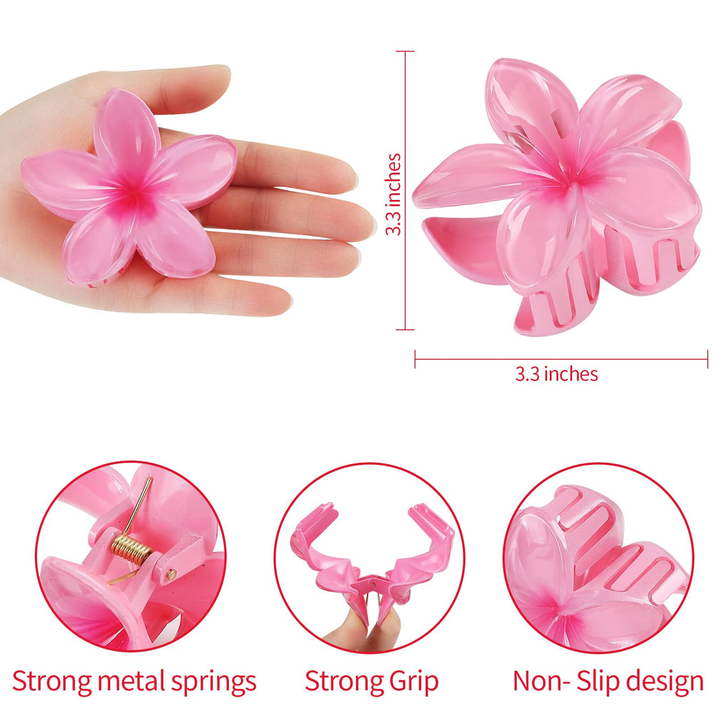 Sisiaipu clips flor hibisco tropical, color vibrante para looks veraniegos.