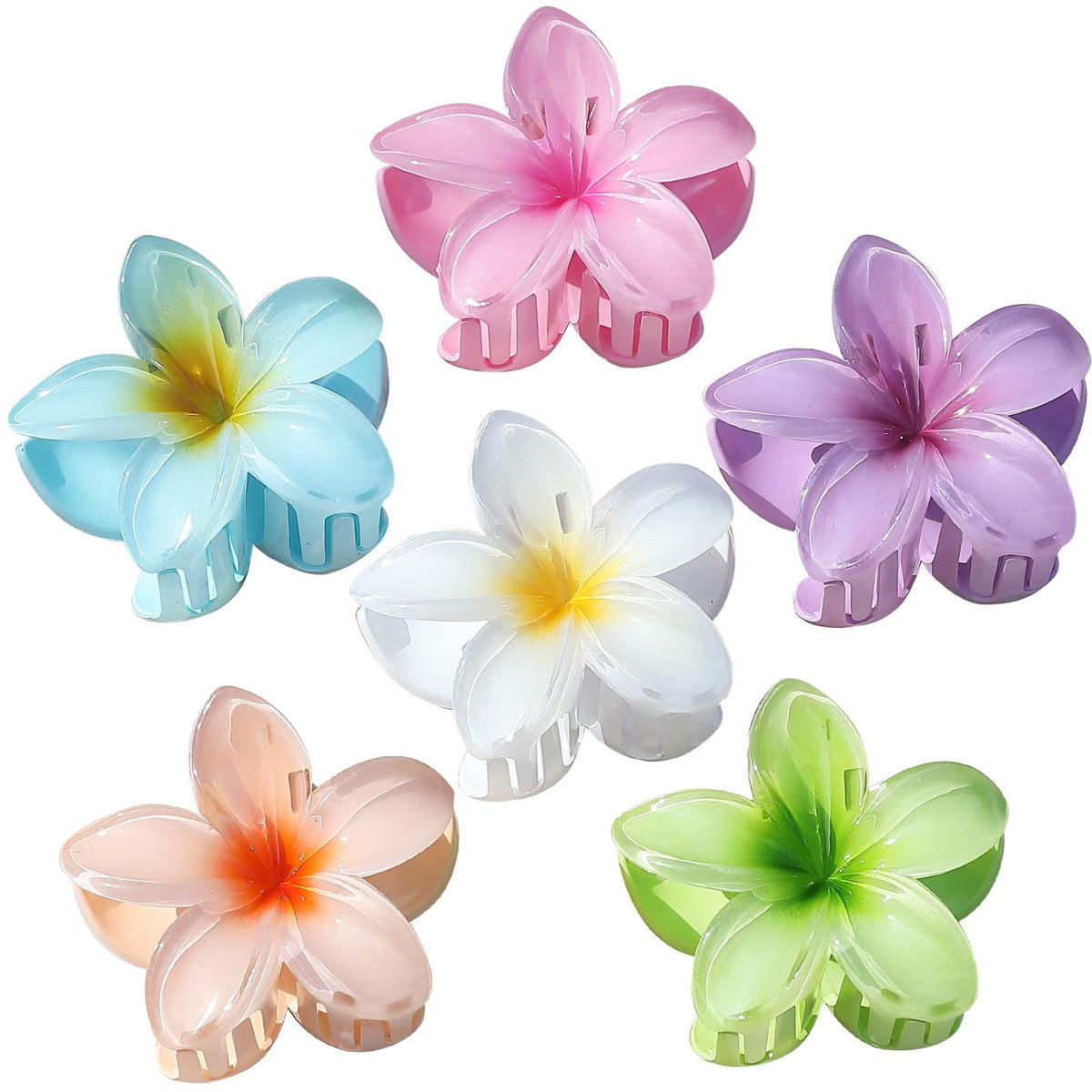 Sisiaipu clips flores hawaianas grandes para cabello, sujetan con firmeza en peinados diarios.