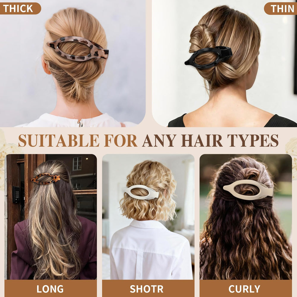 Sisiaipu coffee tone flat hair clip secures hair during workouts