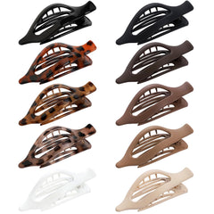 Sisiaipu gloss black flat hair clip with gentle grip for smooth wear