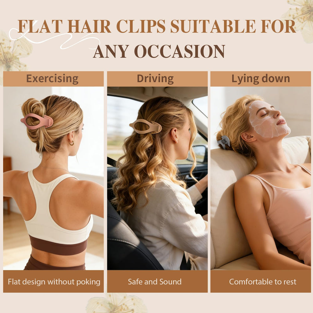 Sisiaipu flat hair clip in grey suits everyday outfits with gentle grip.