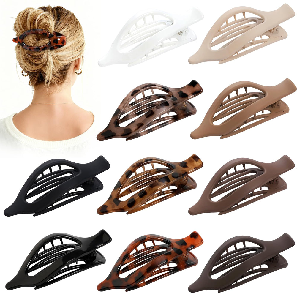 Sisiaipu leopard flat hair clip securing hair for daily activities