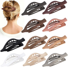 Sisiaipu flat hair clip pack with 10 colors for versatile styling.