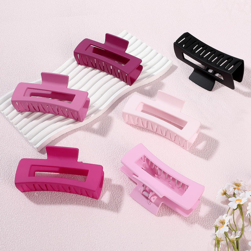 Sisiaipu garra de 4 pulgadas para cabello grueso en negro, agarre seguro