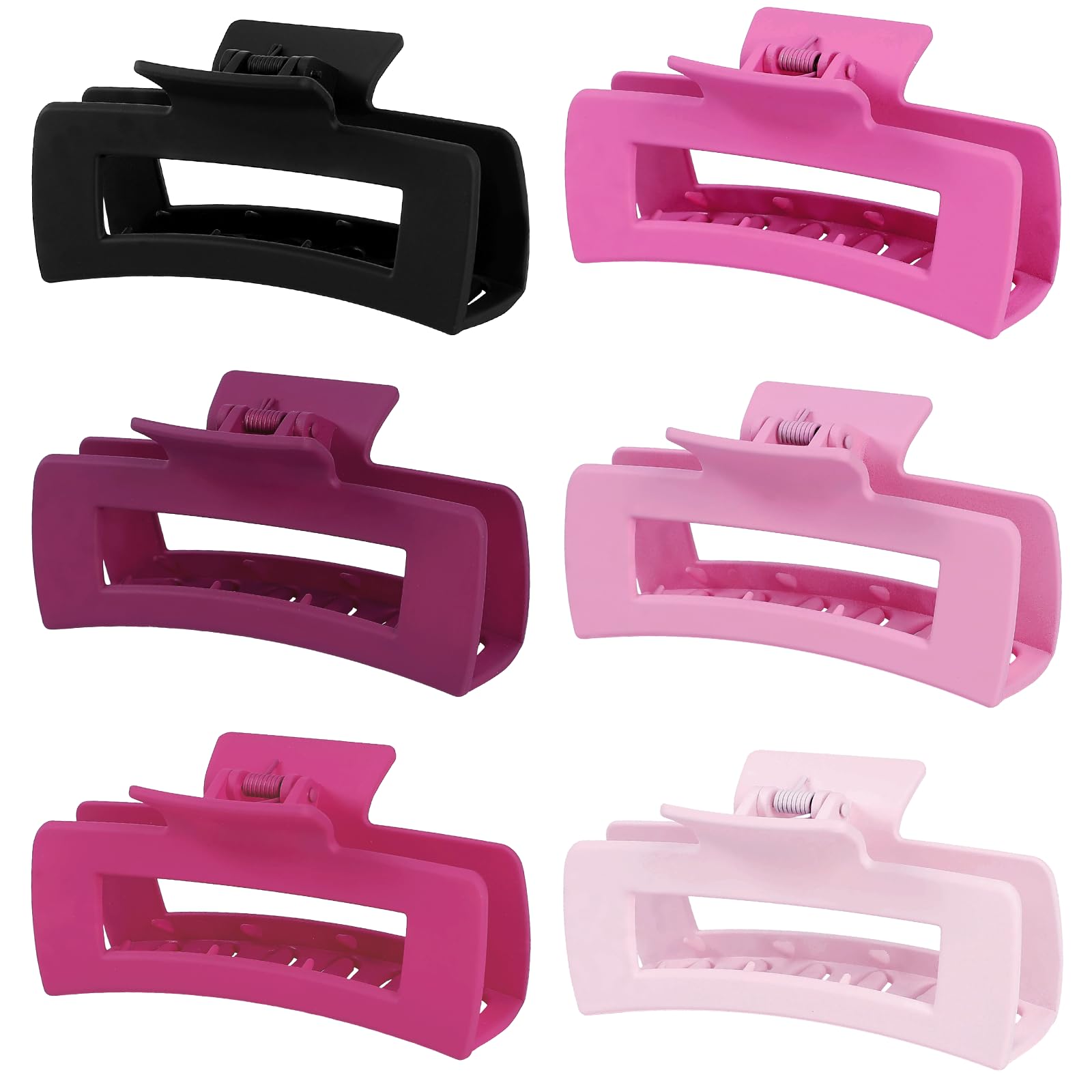 Sisiaipu garra de 4 pulgadas para cabello grueso en rosa, sujeción confiable