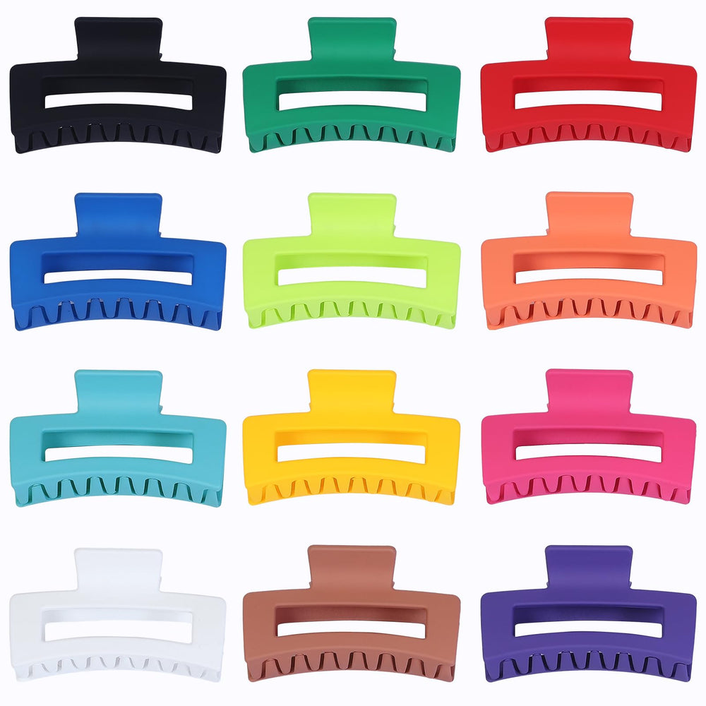 Pinza rectangular con resorte fuerte para cabello grueso o fino.