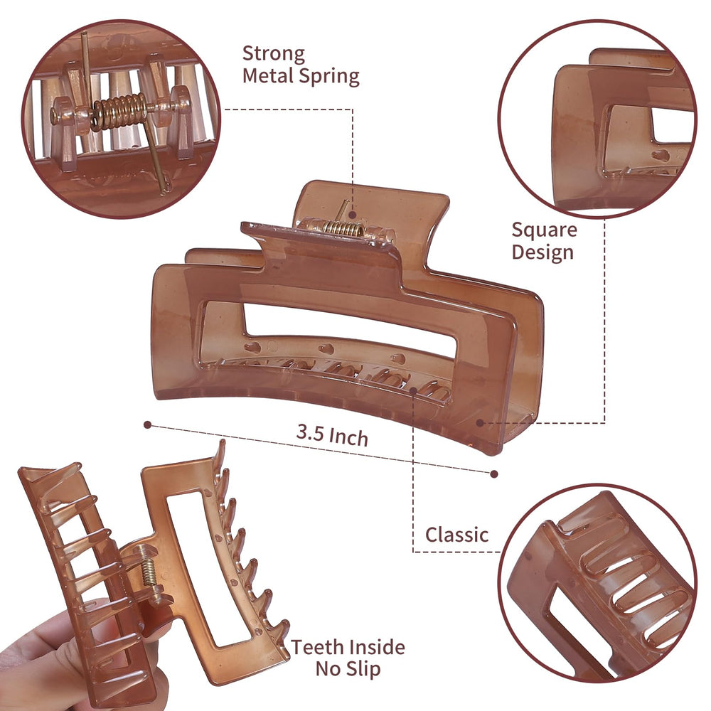 Pinza rectangular Sisiaipu ofrece sujeción firme para el cabello.