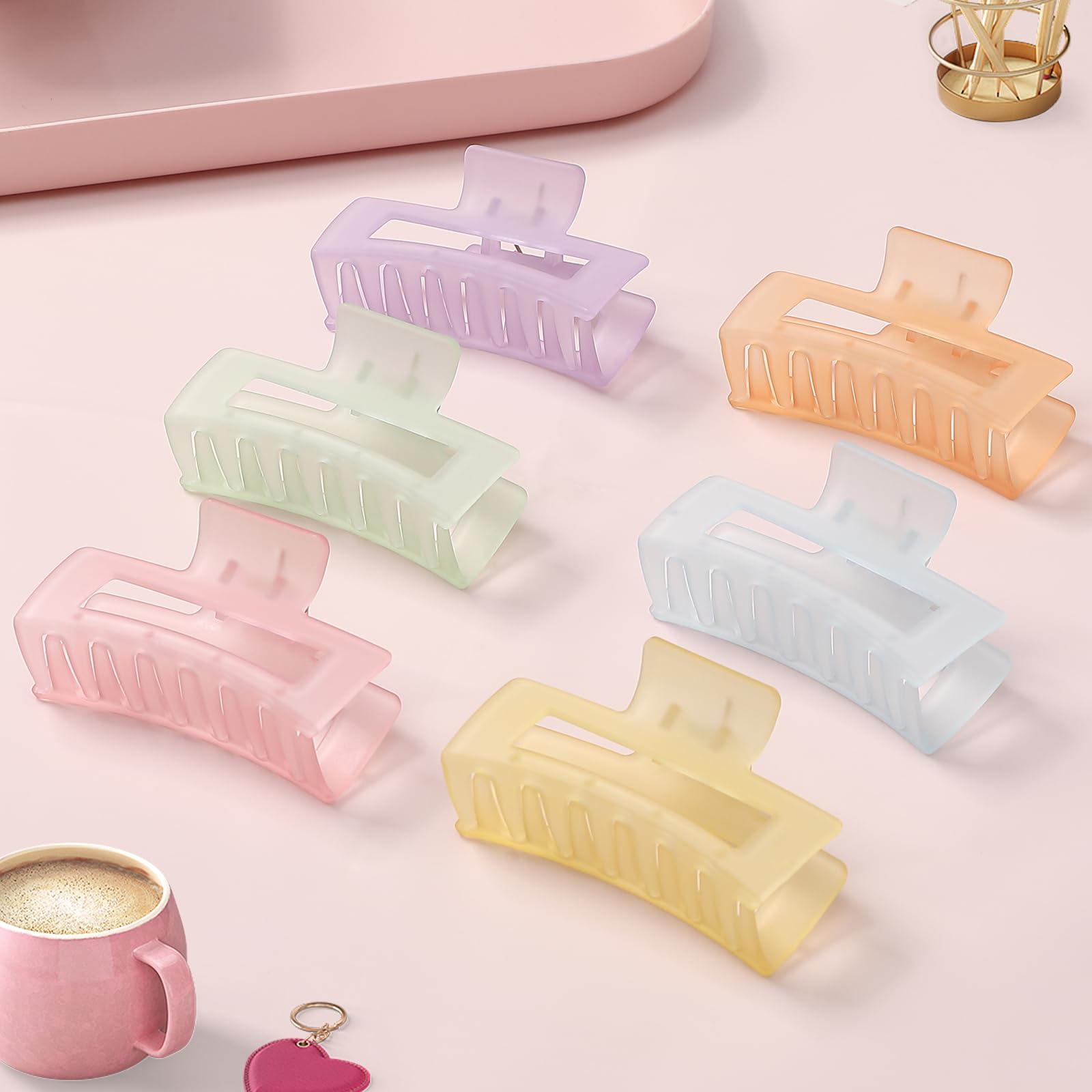 Set de 6 clips Sisiaipu en colores helado, estilo diario.