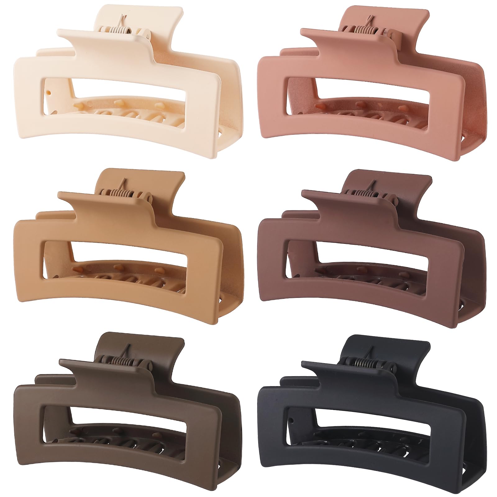 Pinza de pelo cuadrada de 3,5 pulgadas de Sisiaipu, pack de 6 para cabello fino.