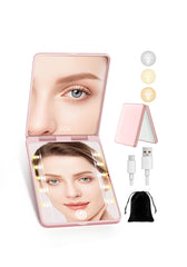 SisKokoro compact mirror front view with 1X main mirror for everyday touch-ups