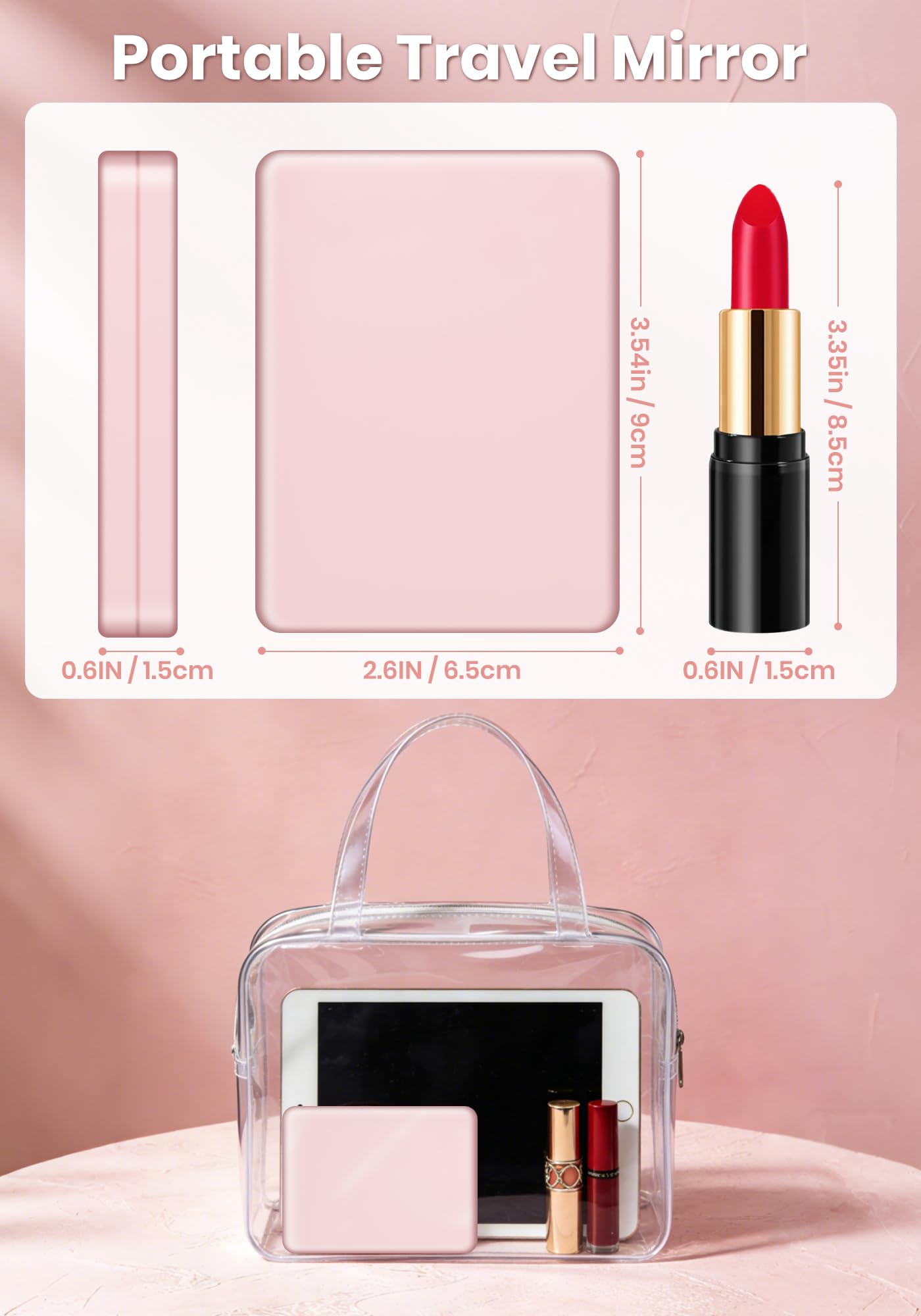 SisKokoro compact mirror velvet pouch protects the mirror during travel