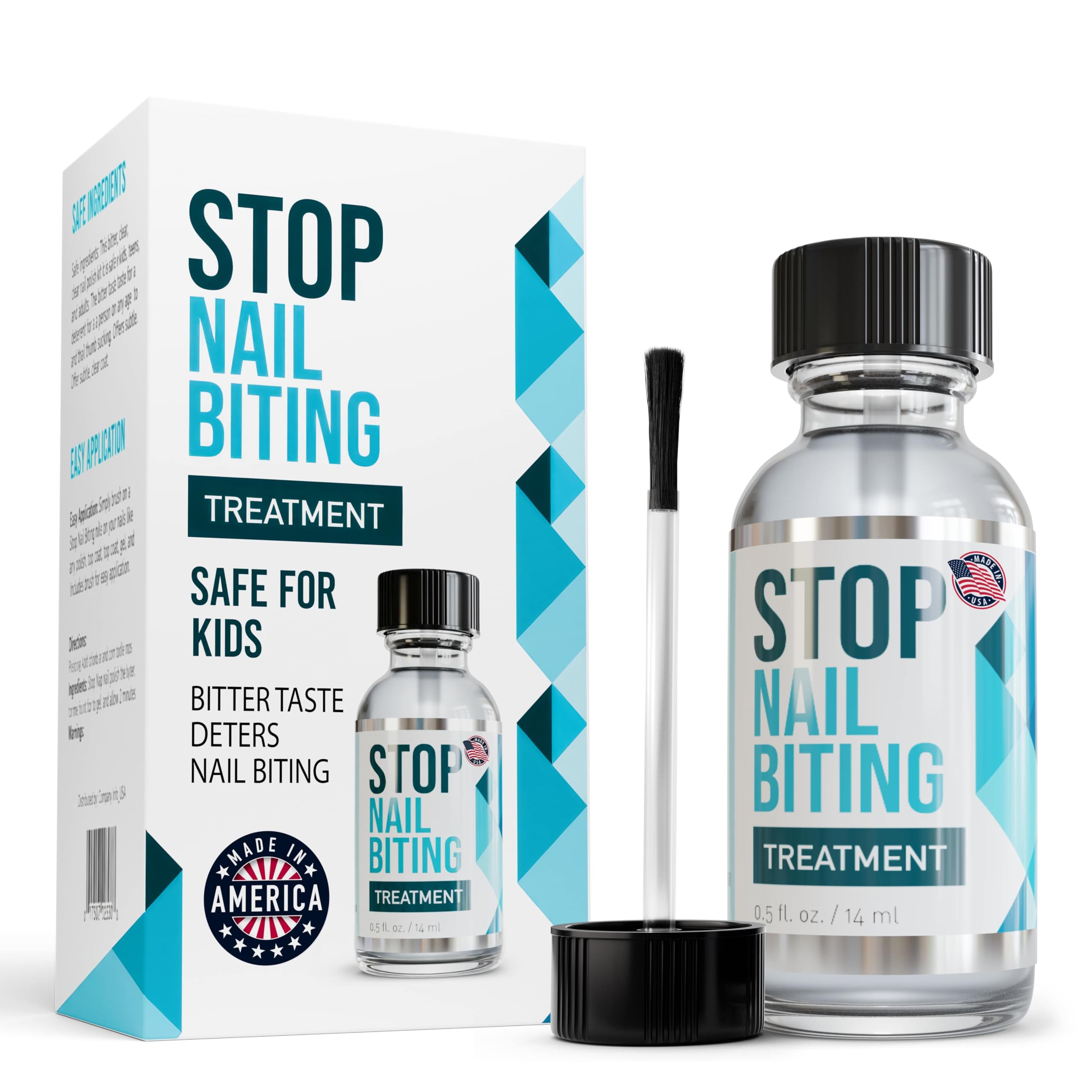 Botella transparente de SISQUOC Stop Nail Biting para dejar de morder uñas