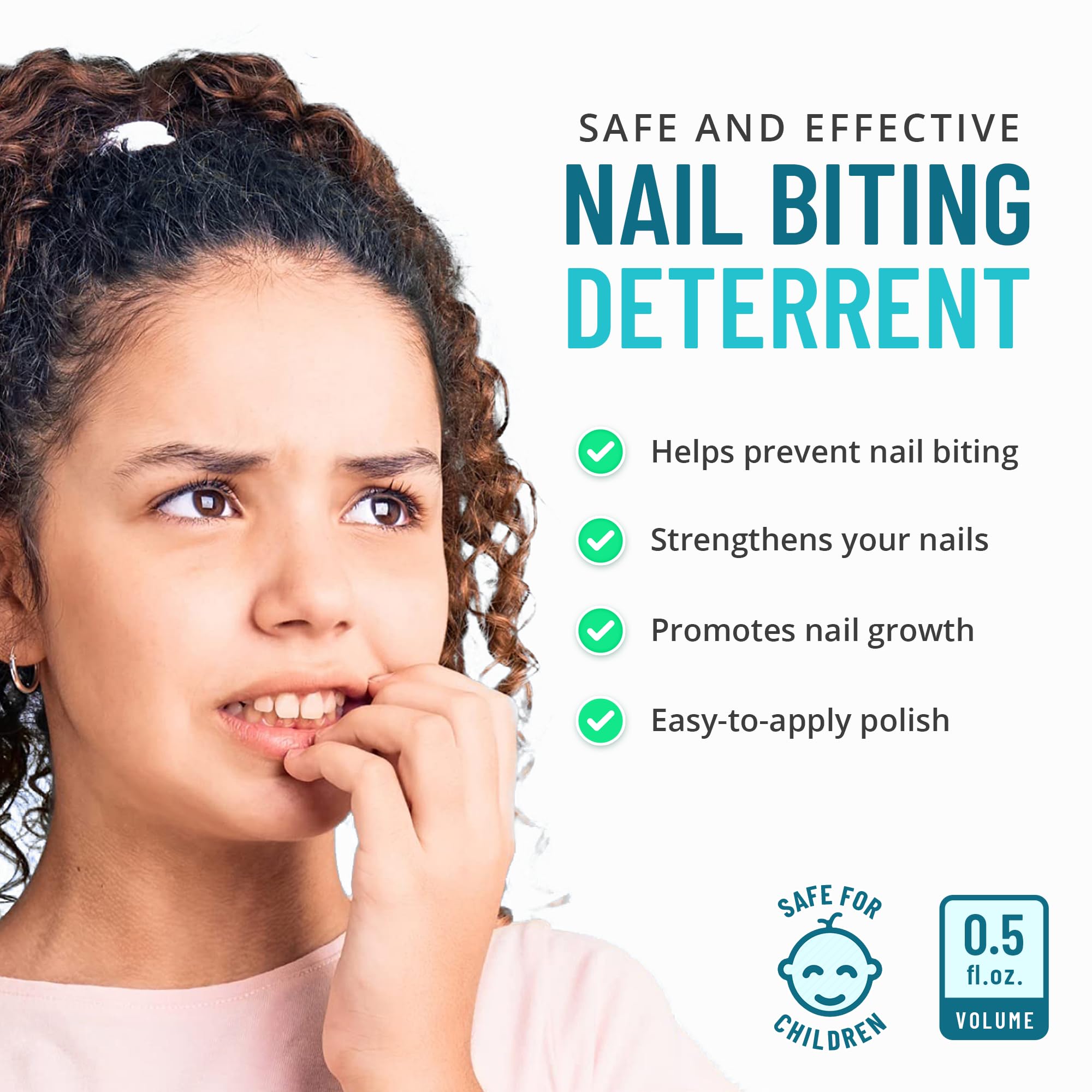 Fórmula clara de Stop Nail Biting protege uñas sin alterar la apariencia