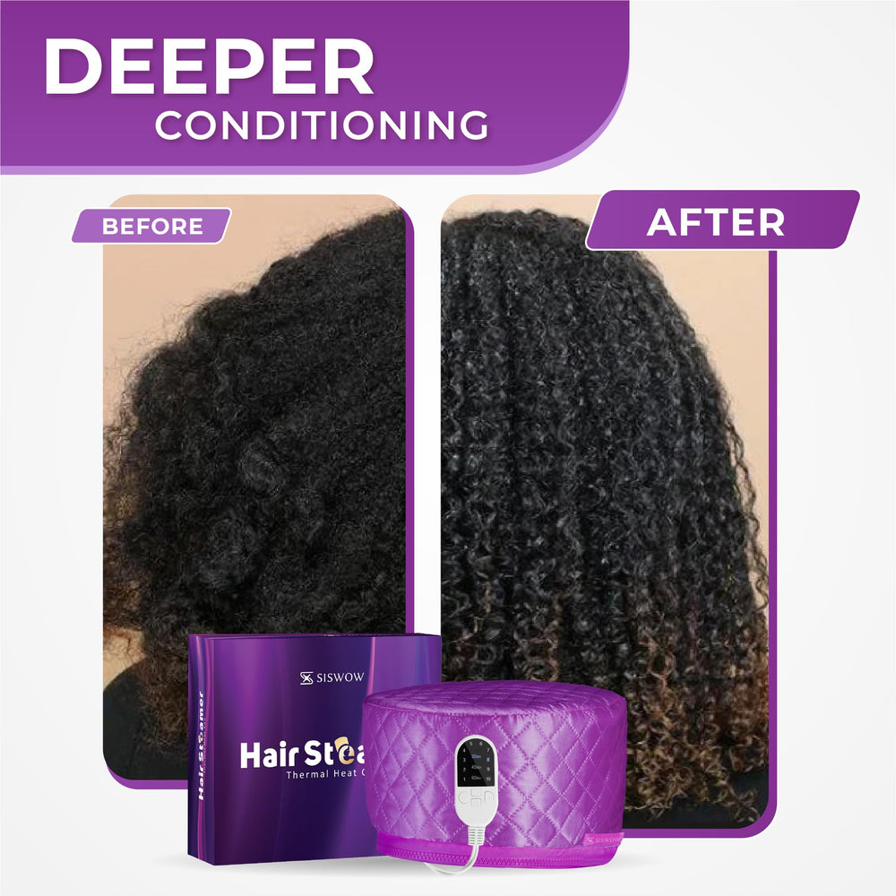 SISWOW Hair Steamer Cap with 10 heat levels for customized warmth.