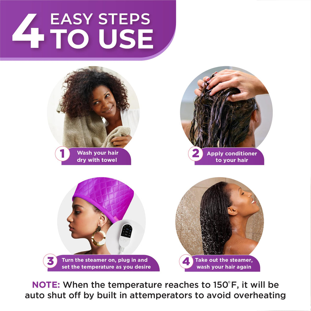 SISWOW Hair Steamer Cap in use for at-home salon sessions.