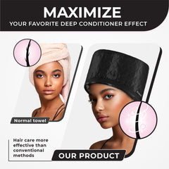 SISWOW hair steamer cap left side view for comfortable wear