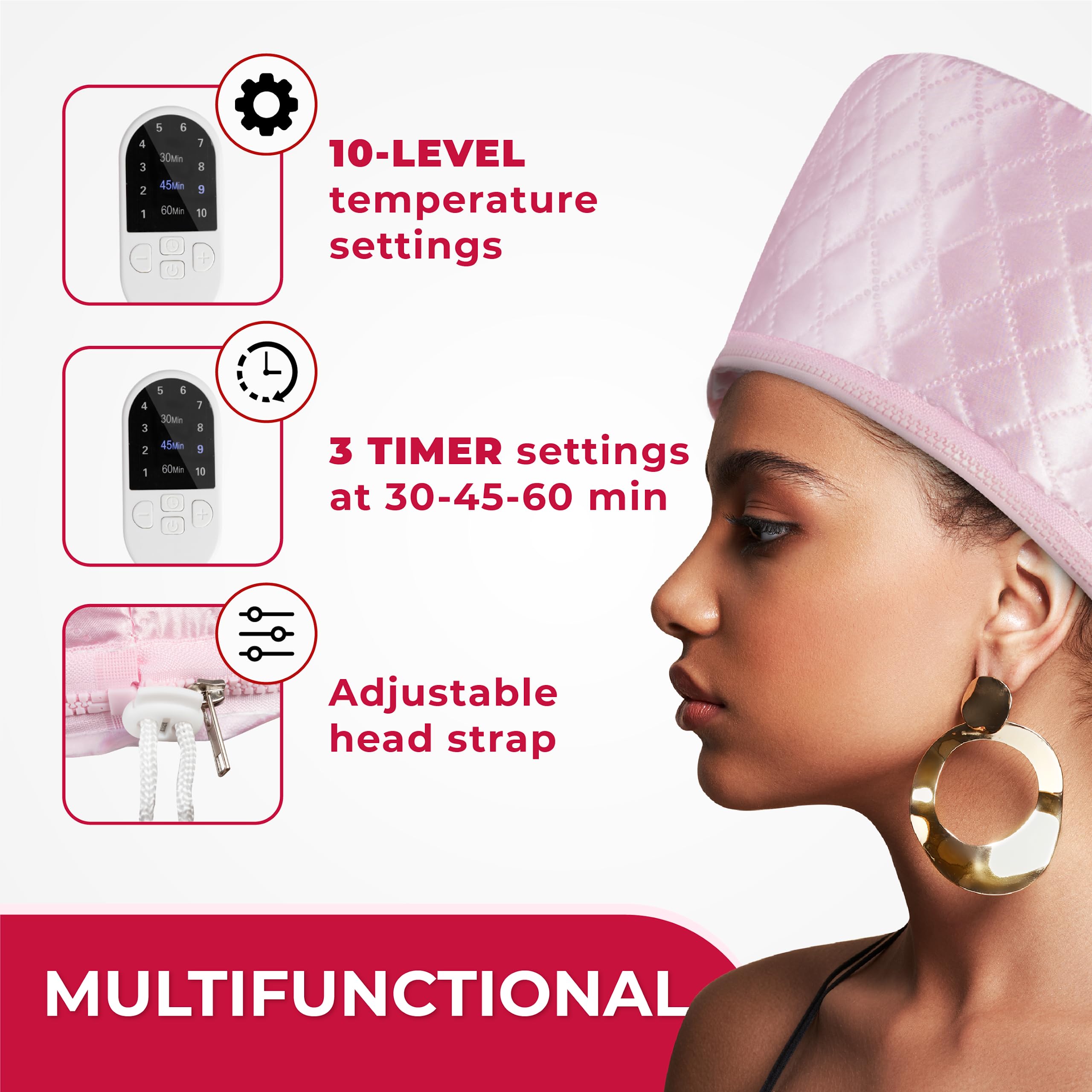 SISWOW Thermal Steamer Cap used in a bedroom for at-home spa sessions