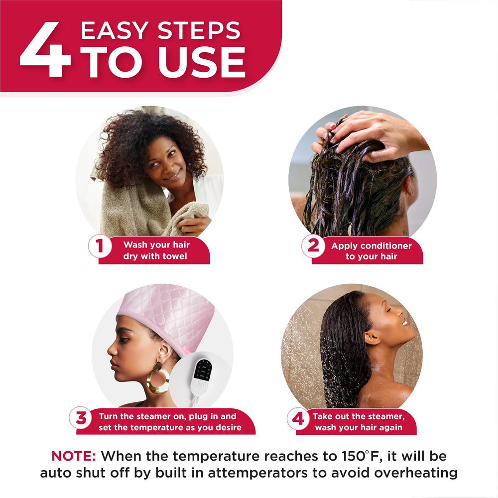 SISWOW portable steamer cap ready for travel and on-the-go conditioning