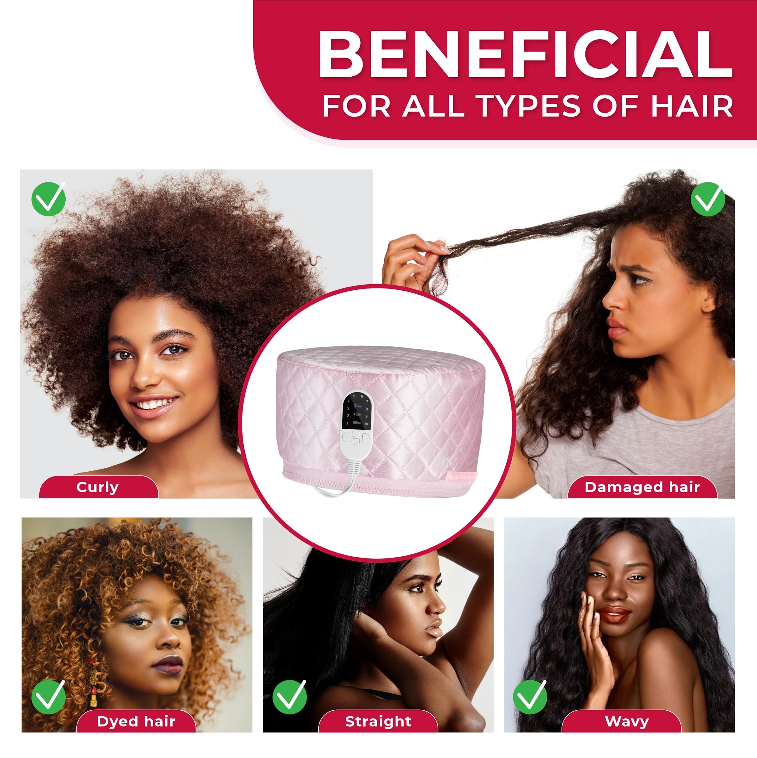 SISWOW design with roomy interior for different hair lengths