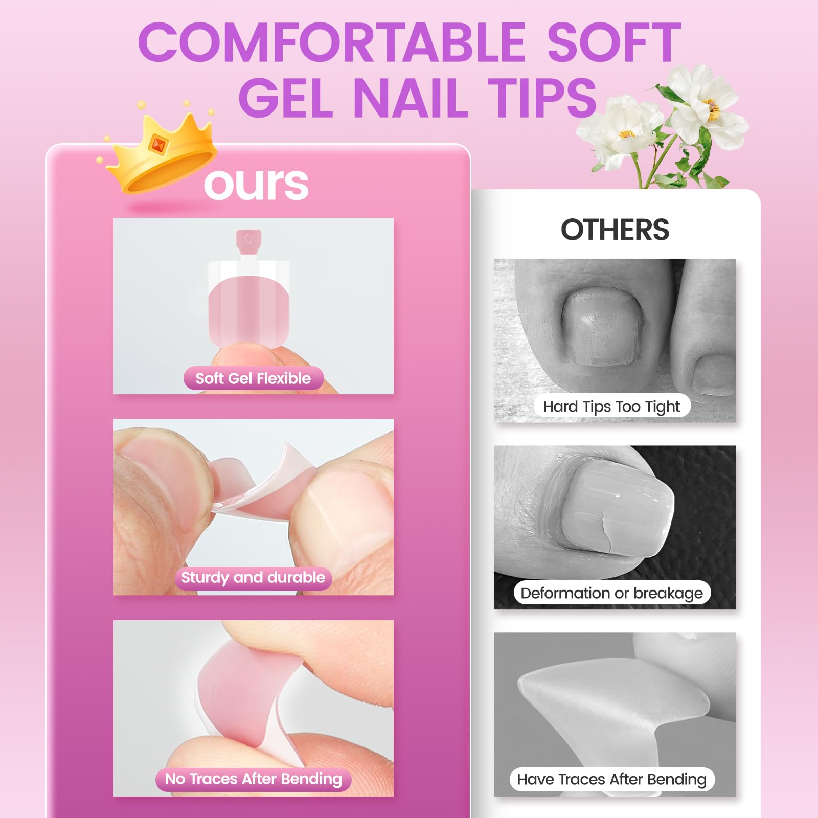 SITELENABY versatile French tip press-ons for DIY parties and events.