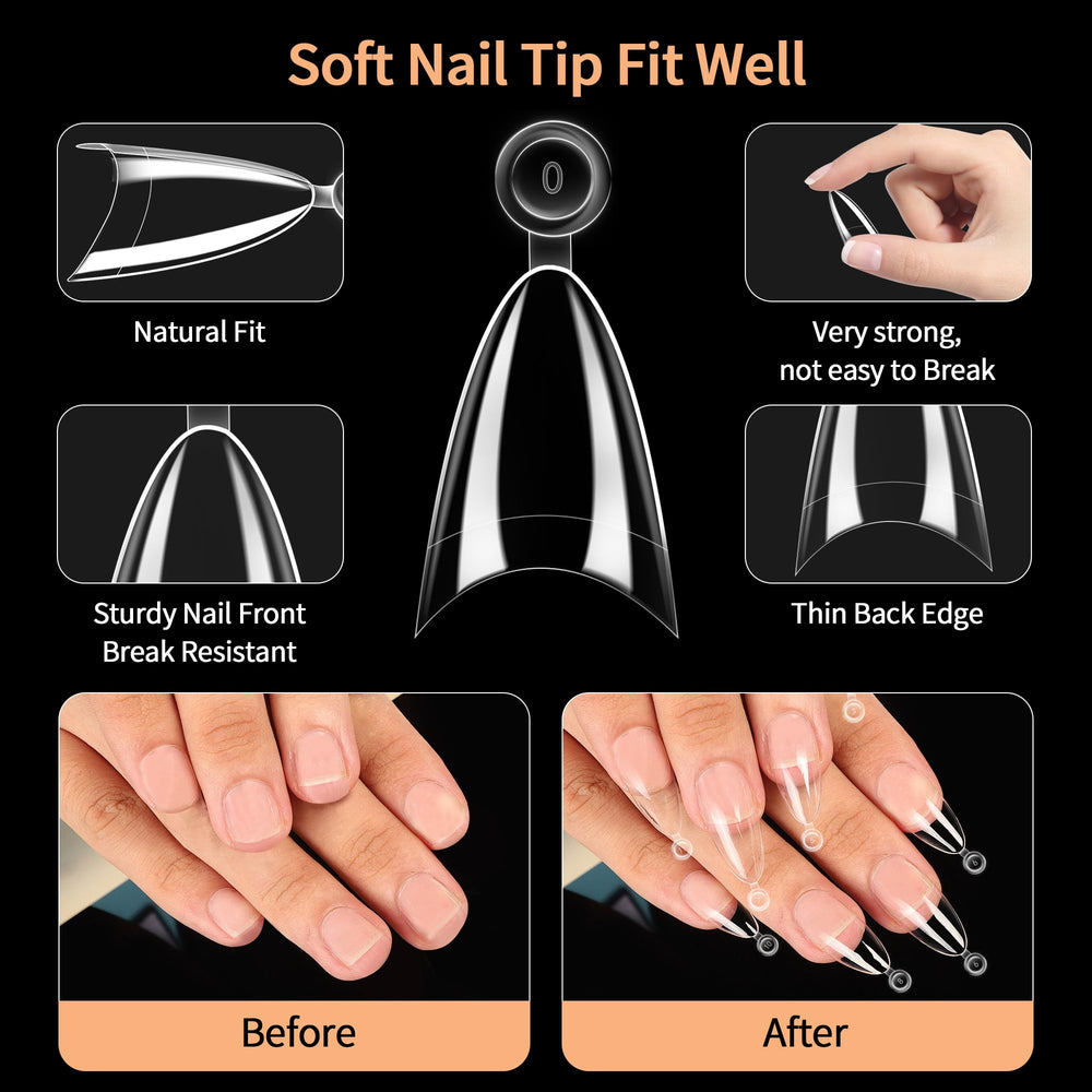 SITELENABY soft gel nail tips applied easily for a salon-like finish at home.