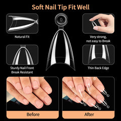 SITELENABY soft gel nail tips applied easily for a salon-like finish at home.