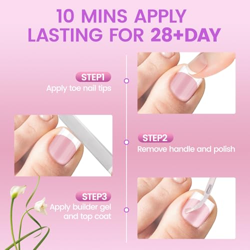 SITELENABY toe nail extensions with strong interior adhesion for durable wear.