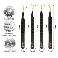 SIVOTE diamond grip ergonomic lash tweezers reduce fatigue.