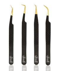 SIVOTE fiber-tip lash tweezers with diamond grip for precise placement.
