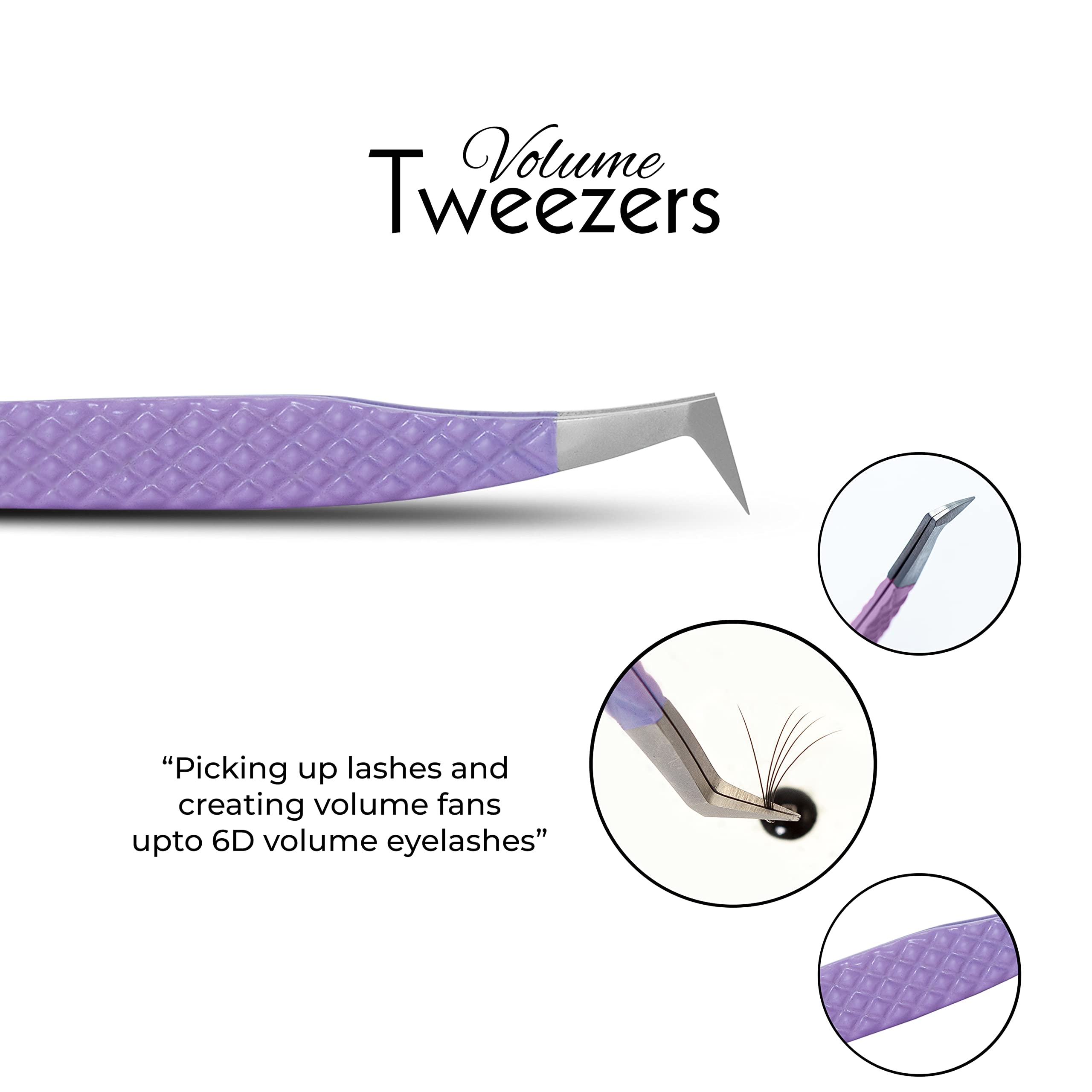 SIVOTE lash tweezers with fiber tips for secure tiny lash pickups