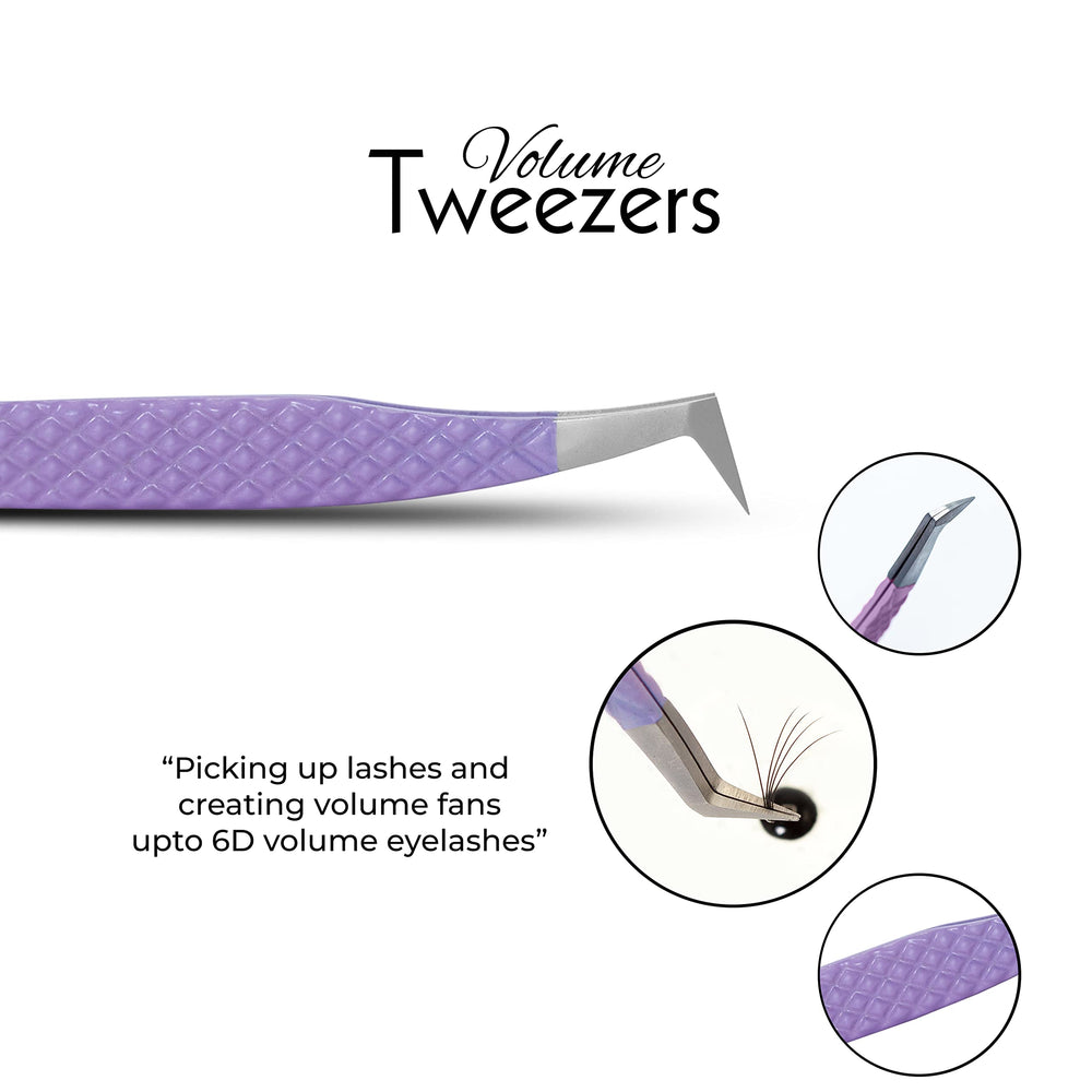 SIVOTE lash tweezers with fiber tips for secure tiny lash pickups