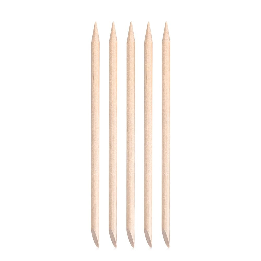 siyuwuro orange wood nail stick double-ended pusher for precise cuticle pushing